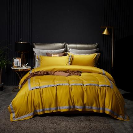 爱缦 2020新款100支长绒棉诺丽系列四件套 樱草黄