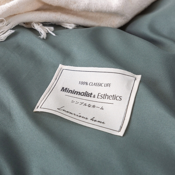 91家纺网 家纺一手货源 找家纺 米粒 2020新款纯色磨毛四件套 果绿