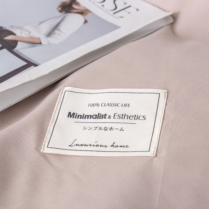 91家纺网 家纺一手货源 找家纺 米粒 2020新款纯色磨毛四件套 卡其