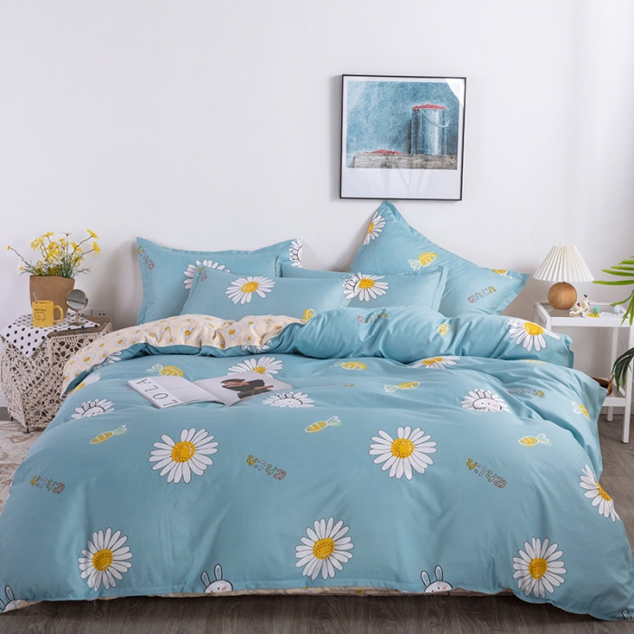 91家纺网 家纺一手货源 找家纺 米粒 2021新款芦荟棉套件 绚丽华彩