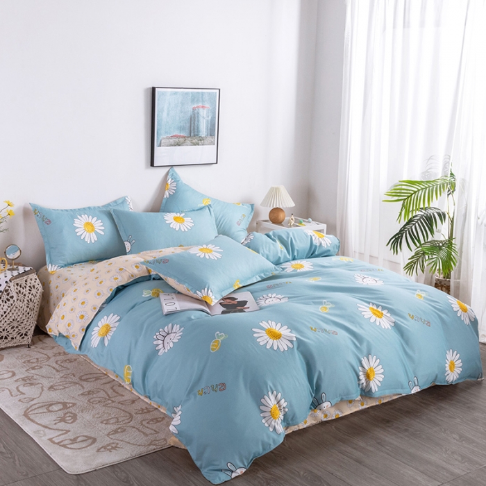 91家纺网 家纺一手货源 找家纺 米粒 2021新款芦荟棉套件 绚丽华彩