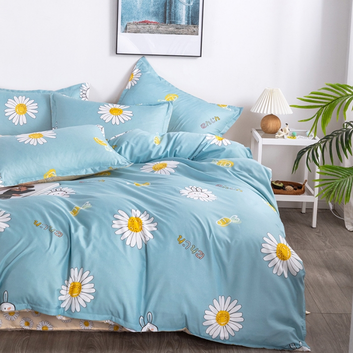 91家纺网 家纺一手货源 找家纺 米粒 2021新款芦荟棉套件 绚丽华彩