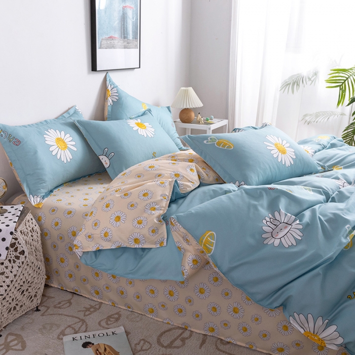 91家纺网 家纺一手货源 找家纺 米粒 2021新款芦荟棉套件 绚丽华彩