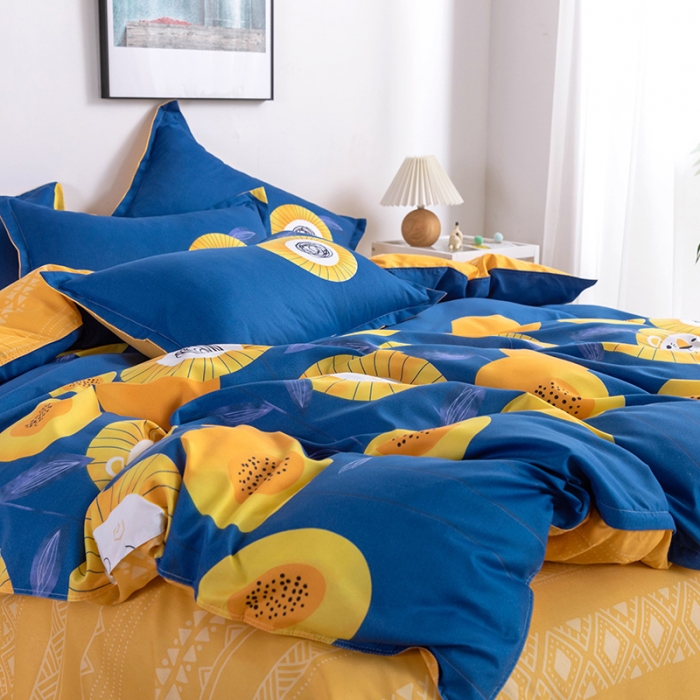 91家纺网 家纺一手货源 找家纺 米粒 2021新款芦荟棉套件 印象梵高