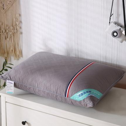 91家纺网 家纺一手货源 找家纺 贤内助 2024新款磨毛热熔水洗保健枕46*72cm 灰