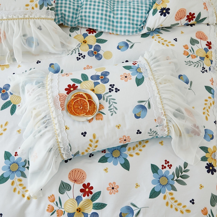 91家纺网 家纺一手货源 找家纺 （总）亲亲公主2025新款全棉韩版印花仙女款公主风床裙四件套