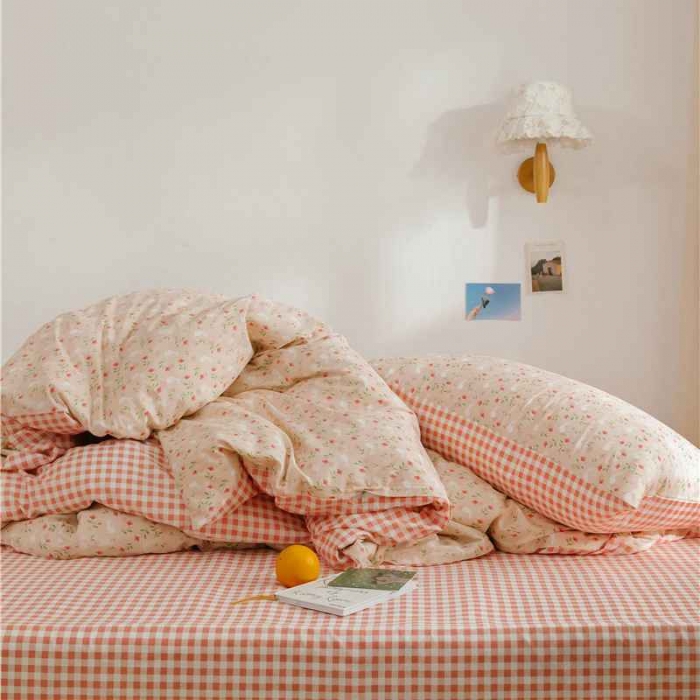 91家纺网 家纺一手货源 找家纺 棉眠 2020新款全棉小碎花13070四件套 瑞贝卡