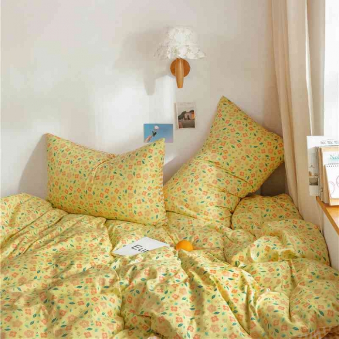 91家纺网 家纺一手货源 找家纺 棉眠 2020新款全棉小碎花13070四件套 思雨