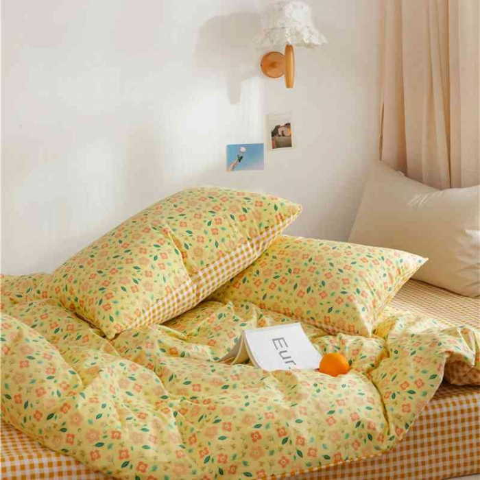 91家纺网 家纺一手货源 找家纺 棉眠 2020新款全棉小碎花13070四件套 思雨