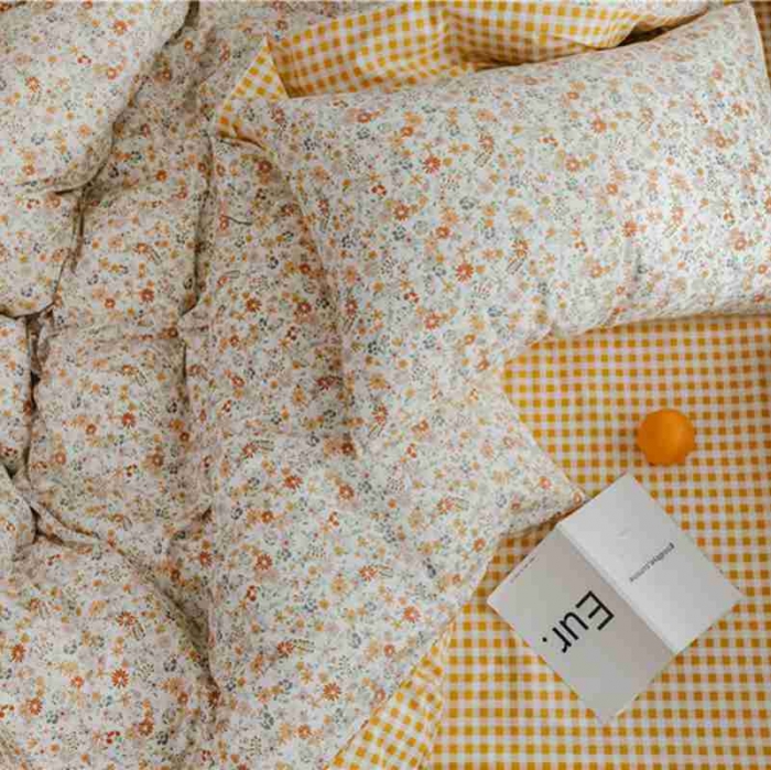 91家纺网 家纺一手货源 找家纺 棉眠 2020新款全棉小碎花13070四件套 夏花