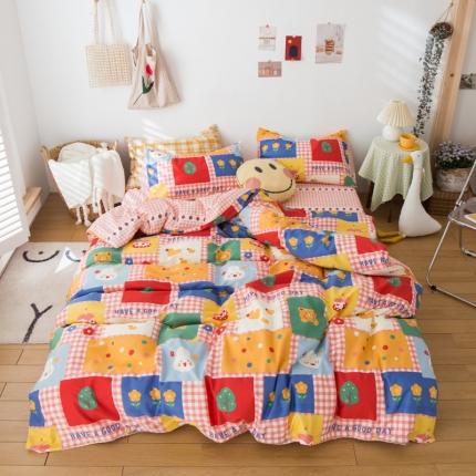 91家纺网 家纺一手货源 找家纺 （总）桃子家居家居2020新款13372纯棉元气少女系四件套