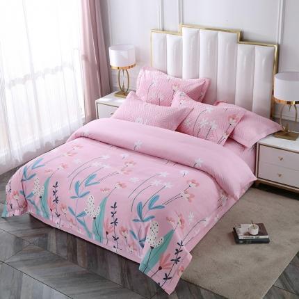 91家纺网 家纺一手货源 找家纺 （总）OL 2021新款13372全棉床盖夹棉活性印染单被套