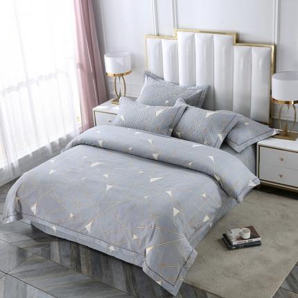 91家纺网 家纺一手货源 找家纺 （总）OL 2021新款13372全棉床盖夹棉活性印染单被套