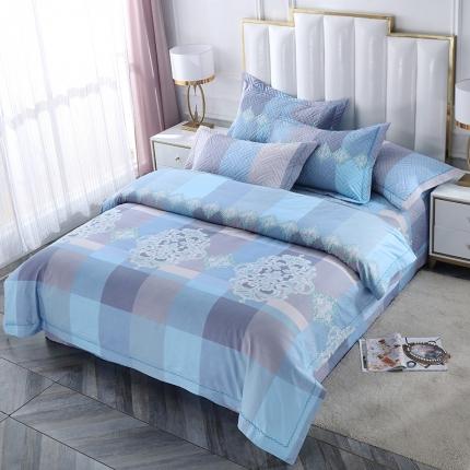 91家纺网 家纺一手货源 找家纺 （总）OL 2021新款13372全棉床盖夹棉活性印染单被套