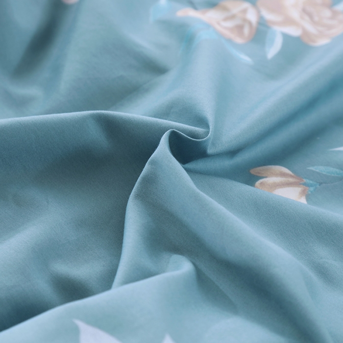 91家纺网 家纺一手货源 找家纺 OL 2021新款13372全棉床盖夹棉活性印染单被套 春晓-兰