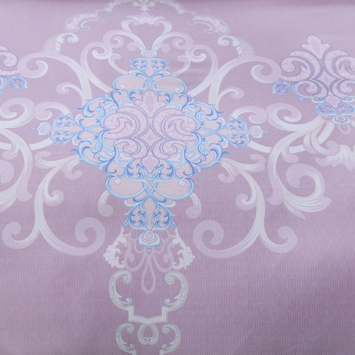 91家纺网 家纺一手货源 找家纺 OL 2021新款13372全棉床盖夹棉活性印染单被套 欧式风情