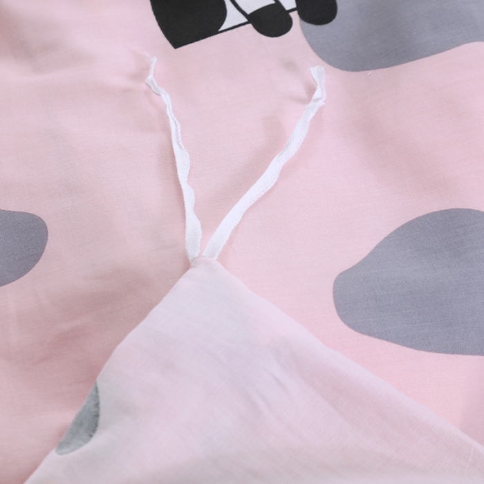 91家纺网 家纺一手货源 找家纺 OL 2021新款13372全棉床盖夹棉活性印染单被套 网红小妞-粉