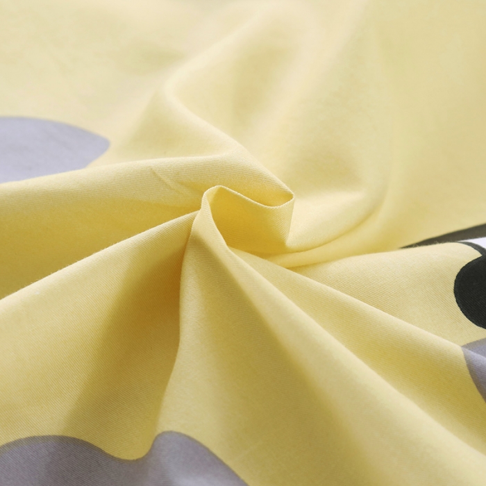 91家纺网 家纺一手货源 找家纺 OL 2021新款13372全棉床盖夹棉活性印染单被套 网红小妞-黄