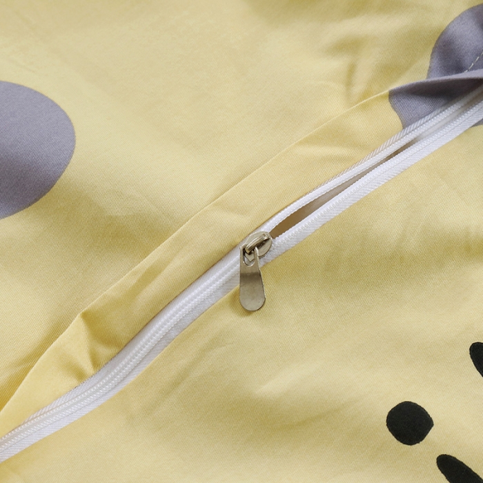 91家纺网 家纺一手货源 找家纺 OL 2021新款13372全棉床盖夹棉活性印染单被套 网红小妞-黄