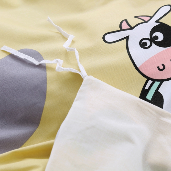 91家纺网 家纺一手货源 找家纺 OL 2021新款13372全棉床盖夹棉活性印染单被套 网红小妞-黄