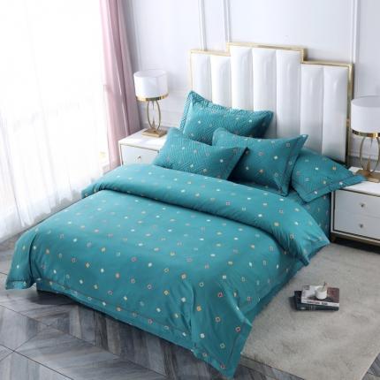OL 2021新款13372全棉床盖夹棉活性印染单被套 雅宝-兰