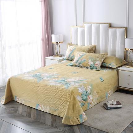 91家纺网 家纺一手货源 找家纺 （总）OL 2021新款13372全棉夹棉活性印染单品床盖