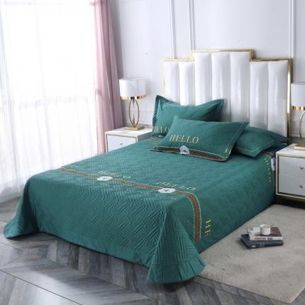 91家纺网 家纺一手货源 找家纺 （总）OL 2021新款13372全棉夹棉活性印染单品床盖