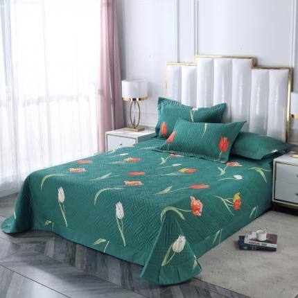 91家纺网 家纺一手货源 找家纺 （总）OL 2021新款13372全棉夹棉活性印染单品床盖