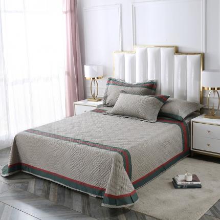 OL 2021新款13372全棉夹棉活性印染单品床盖 古