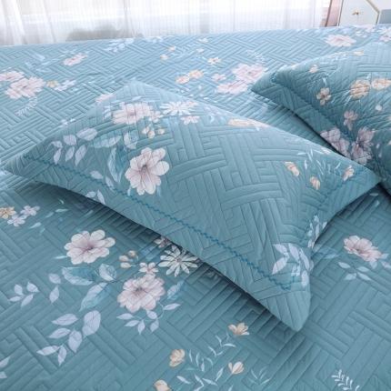 OL 2021新款13372全棉夹棉活性印染单品枕套 春晓-兰