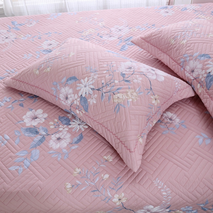 91家纺网 家纺一手货源 找家纺 OL 2021新款13372全棉夹棉活性印染单品枕套 春晓-梦