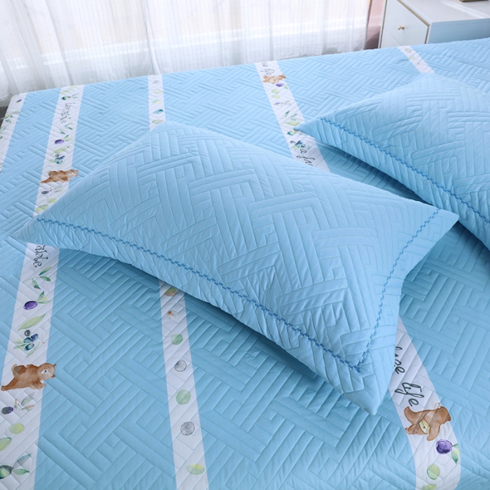 91家纺网 家纺一手货源 找家纺 OL 2021新款13372全棉夹棉活性印染单品枕套 开心乐园