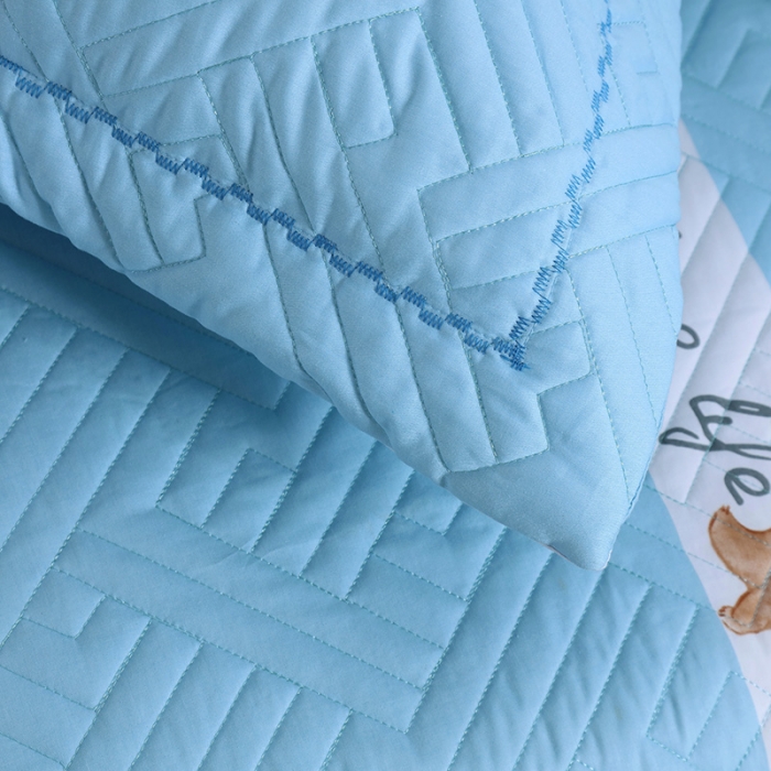 91家纺网 家纺一手货源 找家纺 OL 2021新款13372全棉夹棉活性印染单品枕套 开心乐园