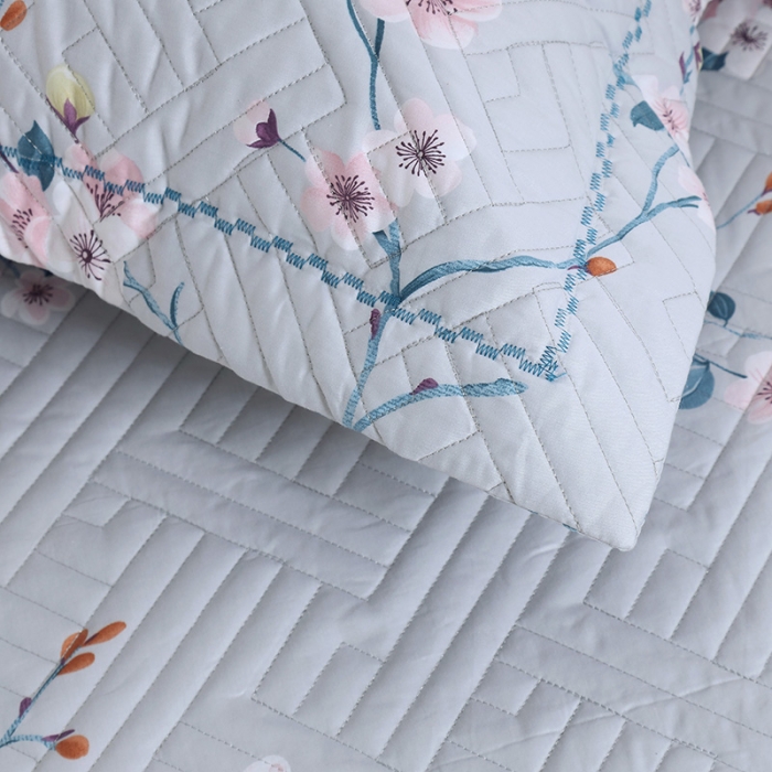 91家纺网 家纺一手货源 找家纺 OL 2021新款13372全棉夹棉活性印染单品枕套 千山暮雪