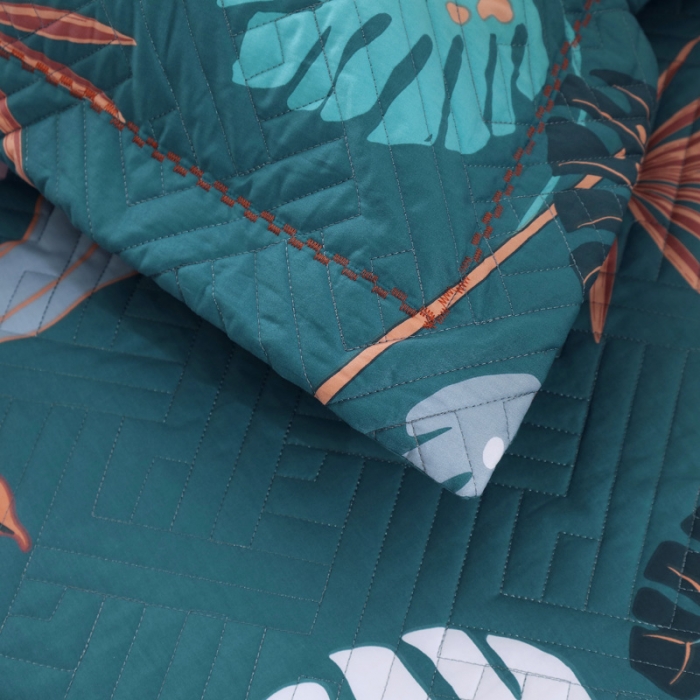 91家纺网 家纺一手货源 找家纺 OL 2021新款13372全棉夹棉活性印染单品枕套 一见钟情-兰