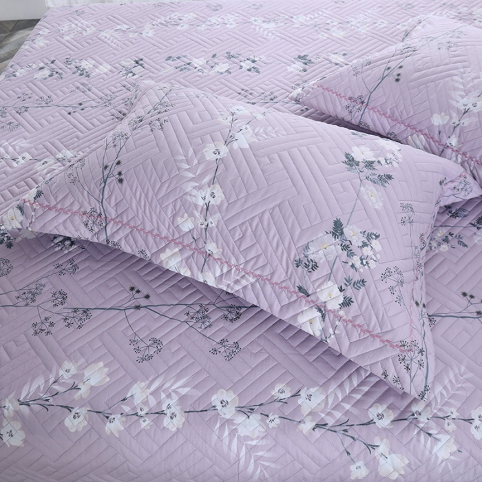 91家纺网 家纺一手货源 找家纺 OL 2021新款13372全棉夹棉活性印染单品枕套 俏上枝头