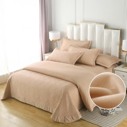 91家纺网 家纺一手货源 找家纺 （总）OL 2020长绒棉60S肌理纹全棉婚庆夹棉单被套