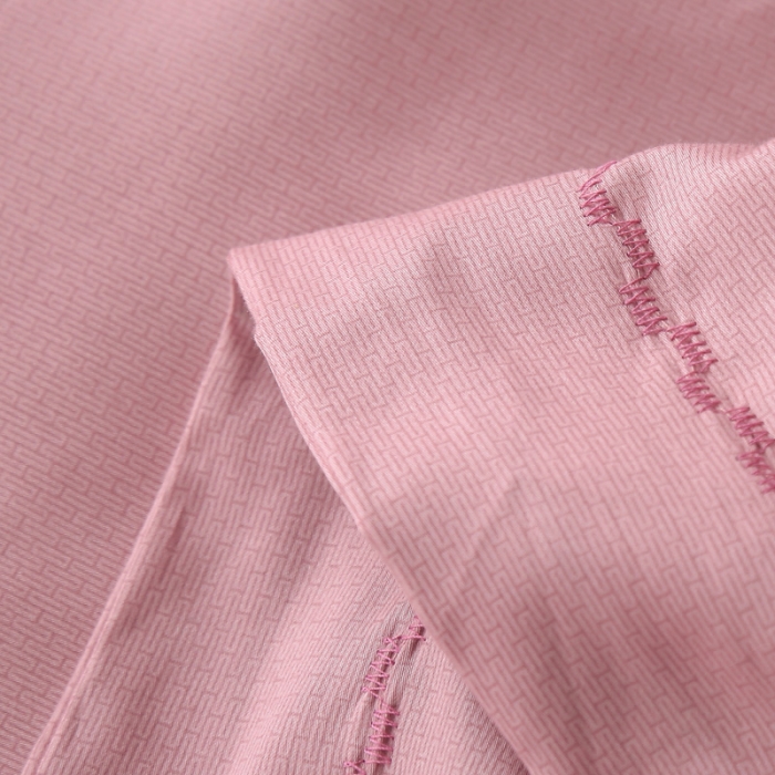 91家纺网 家纺一手货源 找家纺 OL 2020长绒棉60S肌理纹全棉婚庆夹棉单被套 长格豆沙