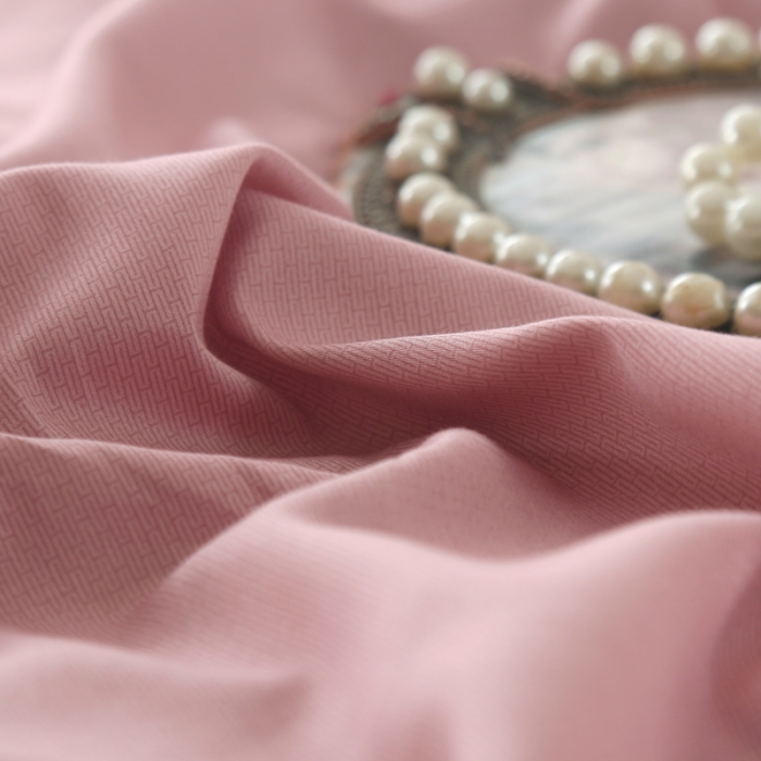 91家纺网 家纺一手货源 找家纺 OL 2020长绒棉60S肌理纹全棉婚庆夹棉单被套 长格豆沙