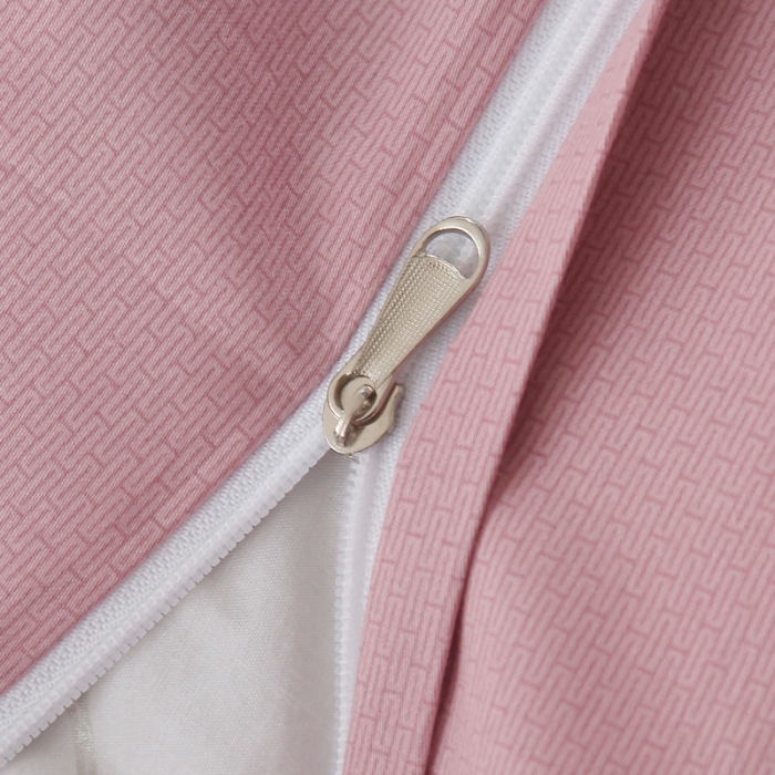 91家纺网 家纺一手货源 找家纺 OL 2020长绒棉60S肌理纹全棉婚庆夹棉单被套 长格豆沙