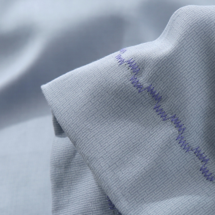 91家纺网 家纺一手货源 找家纺 OL 2020长绒棉60S肌理纹全棉婚庆夹棉单被套 长格灰紫