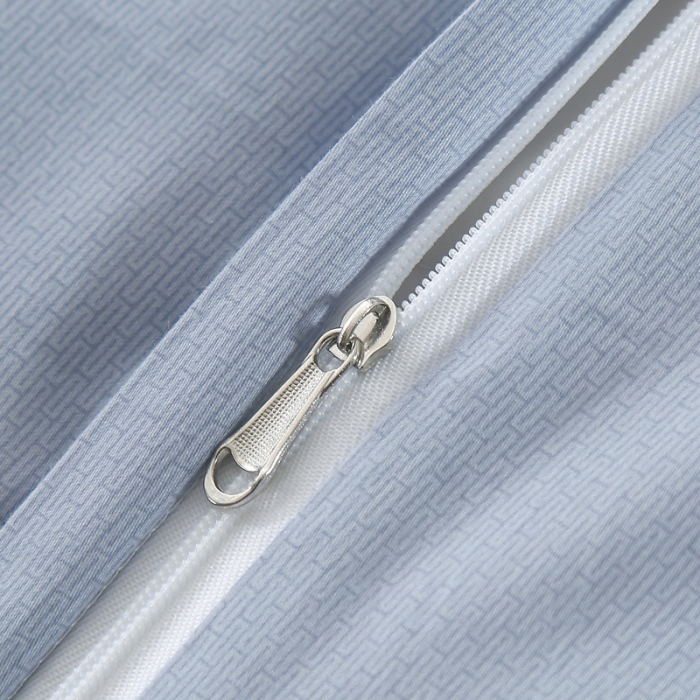 91家纺网 家纺一手货源 找家纺 OL 2020长绒棉60S肌理纹全棉婚庆夹棉单被套 长格灰紫