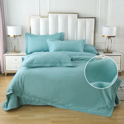 91家纺网 家纺一手货源 找家纺 （总）OL 2020长绒棉60S肌理纹全棉婚庆夹棉床盖四件套