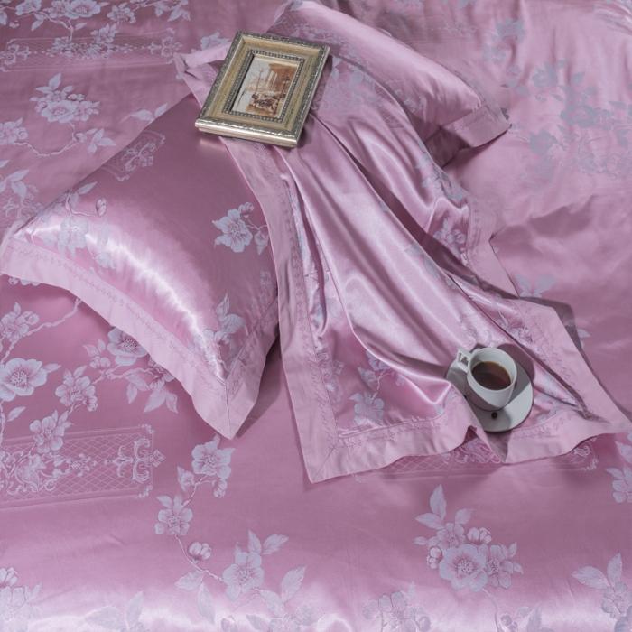 91家纺网 家纺一手货源 找家纺 柔觉家纺 天丝刺绣贡缎提花全棉四件套