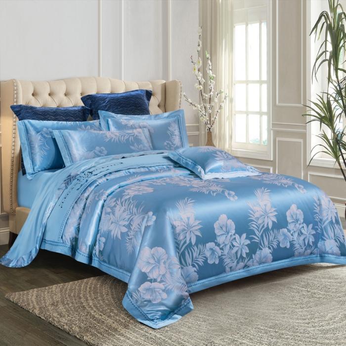 91家纺网 家纺一手货源 找家纺 柔觉家纺 天丝刺绣贡缎提花全棉四件套