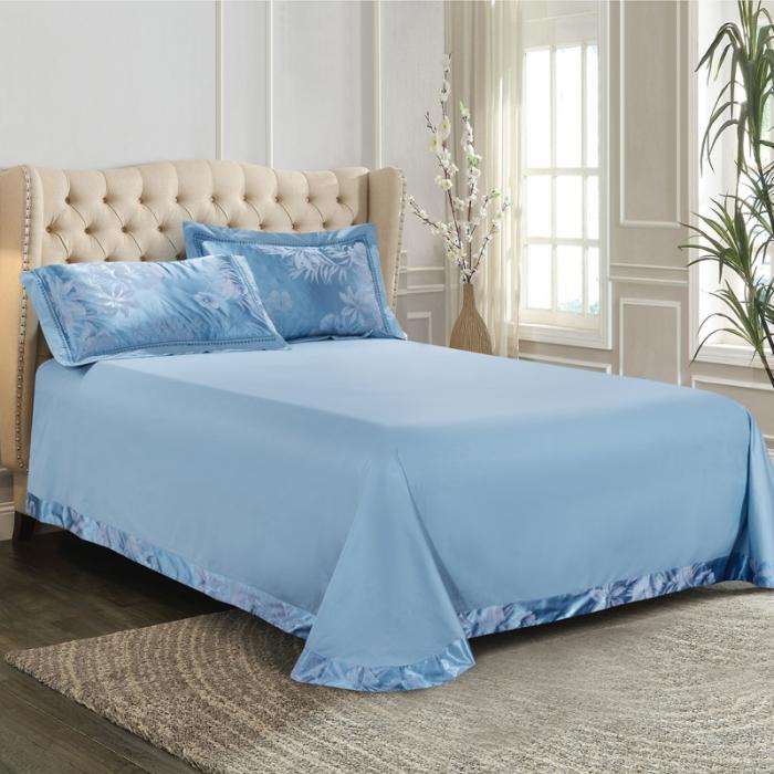 91家纺网 家纺一手货源 找家纺 柔觉家纺 天丝刺绣贡缎提花全棉四件套