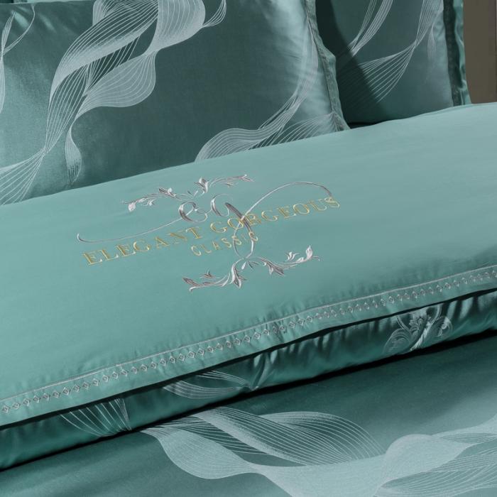 91家纺网 家纺一手货源 找家纺 柔觉家纺 天丝刺绣贡缎提花全棉四件套