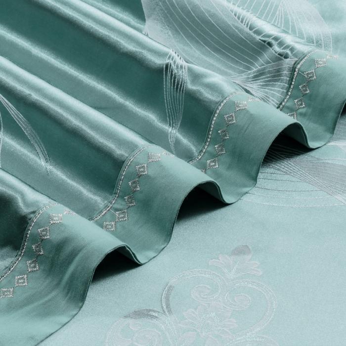 91家纺网 家纺一手货源 找家纺 柔觉家纺 天丝刺绣贡缎提花全棉四件套