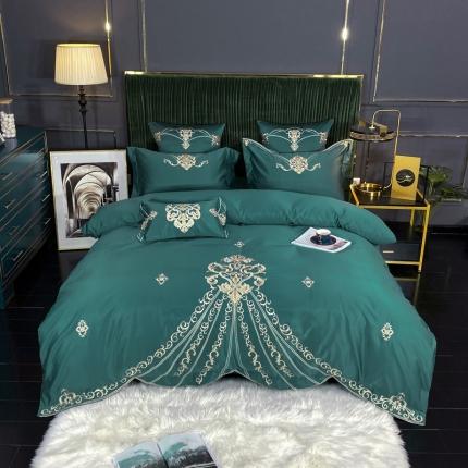 91家纺网 家纺一手货源 找家纺 （总）宅家居 60支贡缎真臻品丝B版纯棉刺绣卡瑞娜系列四件套