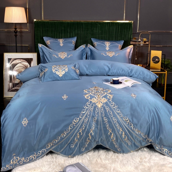 91家纺网 家纺一手货源 找家纺 （总）宅家居 60支贡缎真臻品丝B版纯棉刺绣卡瑞娜系列四件套